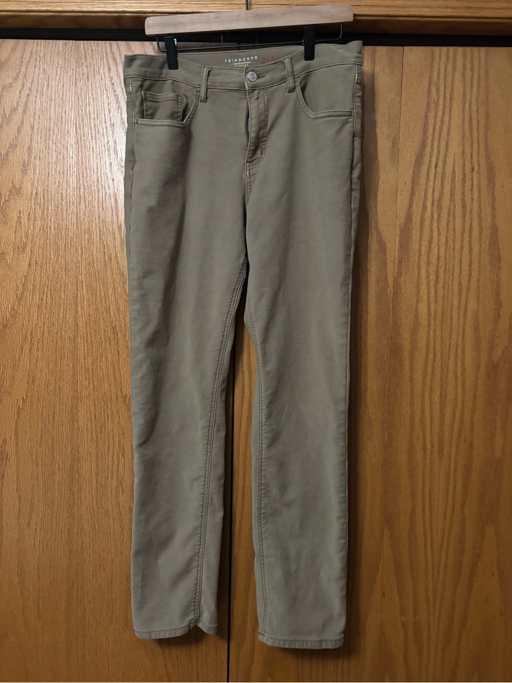 7 Diamonds Khaki 5-Pocket Slim Pants